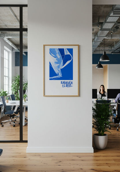 Affiche Naviguer le réel bureau moderne - Décoration murale citation inspirante leadership entrepreneuriat